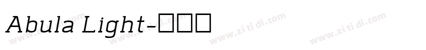 Abula Light字体转换